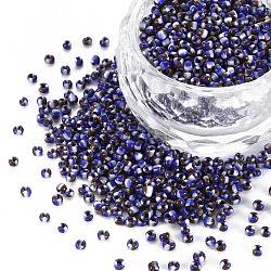 12/0 Glass Seed Beads, Opaque Colours Seep, Blue, 2mm, hole: 0.8mm(SEED-S005-32)