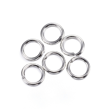 304 Stainless Steel Jump Rings, Open Jump Rings, Stainless Steel Color, 4.5x0.8mm, 20 Gauge, Inner Diameter: 2.9mm
