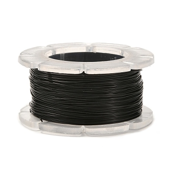 Round Copper Craft Wire, for Jewelry Making, Long-Lasting Plated, Black, 24 Gauge, 0.5mm, about 39.37 Feet(12m)/roll.