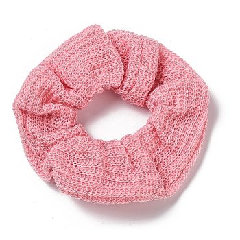 Wool Knitting Hair Ties, Hair Accessories for Women Girls, Scrunchie/Scrunchy, Pink, 120mm