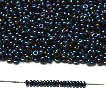 TOHO 8/0 Demi Round Beads, Japanese Seed Beads, (88) Metallic Cosmos, 8/0, 3x1.15mm, Hole: 1.2mm, about 744pcs/10g