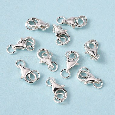 925 Sterling Silver Lobster Claw Clasps(STER-I010-13mm)-3
