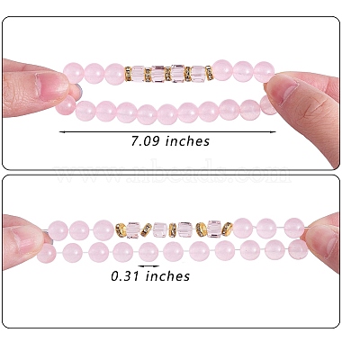 4Pcs 4 Style Natural Malaysia Jade & Synthetic Citrine Beads Bead Bracelets Set(BJEW-SW00105-02)-2