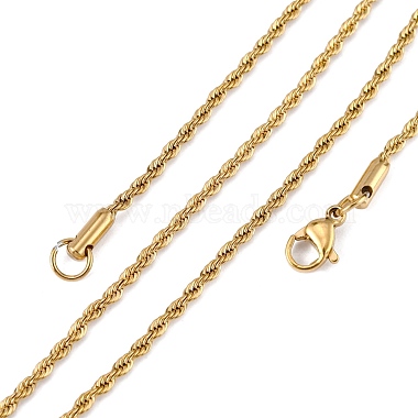 Trendy Men's 304 Stainless Steel Rope Chain Necklaces(NJEW-M072-F-01)-3