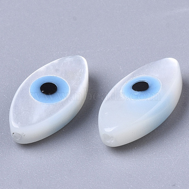 Natural White Shell Mother of Pearl Shell Beads(X-SSHEL-N034-56A-01)-2