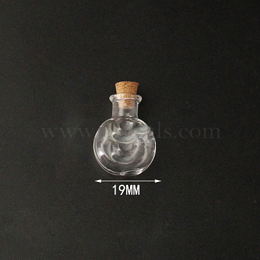 Clear Flat Round Glass Beads Containers