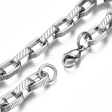 201 gros bracelet chaîne forçat en acier inoxydable pour homme femme(BJEW-S057-75)-3