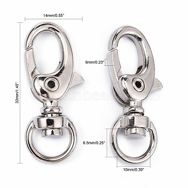 Iron Swivel Lobster Claw Clasps(E546Y)-2