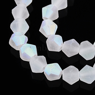 Imitate Austrian Crystal Bicone Frosted Glass Beads Strands(GLAA-F029-TM4mm-A13)-3
