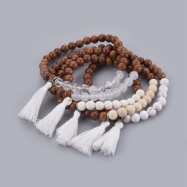 Natural Mixed Stone Beads Bracelets(BJEW-JB03963)-2