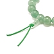 Натуральный зеленый авантюрин круглые бусины эластичный браслет(BJEW-JB07235-01)-5
