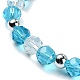2pcs 2 ensembles de bracelets extensibles en perles de verre de couleur(BJEW-JB10027-01)-4