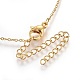 304 Stainless Steel Brass Cubic Zirconia Pendant Necklaces(X-NJEW-O108-13G)-3