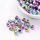 Mixed Colorful Spray Painted Matte Acrylic Round Beads(X-PB25P9282)-1