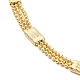 Rack Plating Brass Rectangle Link Chain Necklace with Ball Chains for Women(NJEW-F311-01G)-2