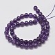 Natural Amethyst Round Bead Strands(G-M304-18-8mm)-2
