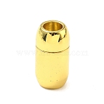Brass Magnetic Clasps, Long-Lasting Plated, Rack Plating, Column, Golden, 17.5x9x9mm, Hole: 5.5mm(KK-G557-12G)