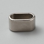 Zinc Alloy Cord Ends, Oval, Platinum, 7x12.5x6.5mm, Inner Diameter: 10.5x4.5mm(FIND-WH0139-978A)