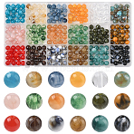 360Pcs 18 Colors Resin Beads, Imitation Gemstone Beads, Round, Mixed Color, 7.5~8x7mm, 20pcs/color(RESI-SC0006-34)