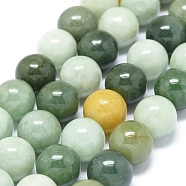 Natural Jadeite Beads Strands, Round, 12mm, Hole: 1.5mm, about 33pcs/strand, 15.15 inch(38.5cm)(G-G789-01D)