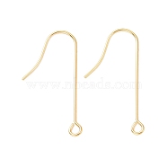 316 Surgical Stainless Steel Earring Hooks, with Horizontal Loops, Golden, 28mm, Hole: 1.8mm, 21 Gauge, Pin: 0.7mm(STAS-E027-02B-G)