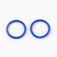 Iron Jump Rings, Open Jump Rings, Royal Blue, 18 Gauge, 10x1mm, Inner Diameter: 8mm(IFIN-F149-B15)