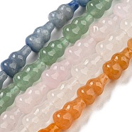 Natural Mixed Stone Beads Strands, Gourd, 13.5~14.5x8~8.5mm, Hole: 1mm, about 26pcs/strand, 14.96''(38cm)(G-C039-A13)