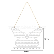 Metal Hang Earring Rack, Earrings Display Stand, Butterfly, Silver, 30x21cm(PW-WG68615-03)