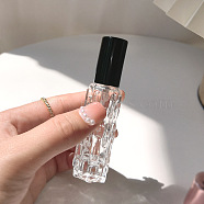 Empty Portable Glass Spray Bottles, with Aluminum Findings, Travel Perfume Container, Electrophoresis Black, 2.2x9cm, Capacity: 10ml(0.34fl. oz)(BOTT-PW0011-62B)