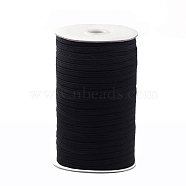 Flat Elastic Band for Mouth Cover Ear Loop, Mouth Cover Elastic Cord, DIY Disposable Mouth Cover Material, Black, 1/4 inch, 5mm, about 200yards/roll(600feet/roll)(JX002A-02)