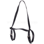 PU Leather Blanket Strap, Yoga Mat Sling, with Iron Buckles, for Outdoor Picnic Camping, Black, 980mm, Inner Diameter: 116~135mm(AJEW-WH0042-95)