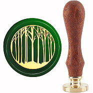 Brass Wax Seal Stamp with Handle, for DIY Scrapbooking, Tree Pattern, 89x30mm(AJEW-WH0184-1094)