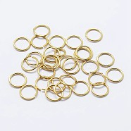 925 Sterling Silver Open Jump Rings, Round Rings, Real 18K Gold Plated, 4x0.3mm, Inner Diameter: 2mm, about 833pcs/10g(STER-F036-02G-0.3x4mm)