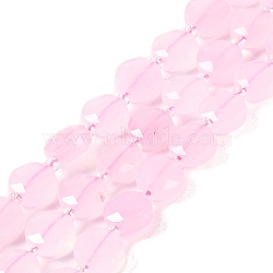 Natural White Jade(Dyed) Beads Strands, with Seed Beads, Faceted Hexagonal Cut, Flat Round, Pink, 10~11x5~6mm, Hole: 1mm, about 30~31pcs/strand, 14.57~14.96 inch(37~38cm)(G-N342-08)