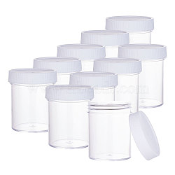 Plastic Bead Containers, with Lid, Column, Clear, 70x59mm(X-CON-WH0062-01)