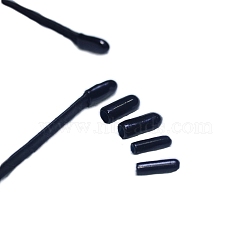 Plastic Rubber Protective Sleeve, Column, Black, 15.7x6.1mm(FS-WG43050-01)