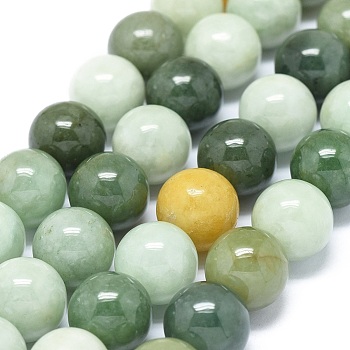 Natural Jadeite Beads Strands, Round, 12mm, Hole: 1.5mm, about 33pcs/strand, 15.15 inch(38.5cm)