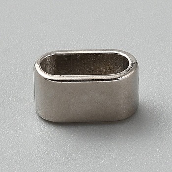 Zinc Alloy Cord Ends, Oval, Platinum, 7x12.5x6.5mm, Inner Diameter: 10.5x4.5mm