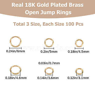 300Pcs 3 Styles Brass Open Jump Rings(KK-BBC0008-74)-2