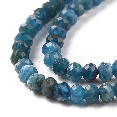 Faceted Rondelle Natural Apatite Bead Strands(G-F289-48B)-5