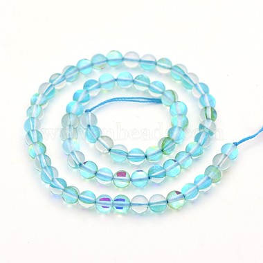 Round Synthetic Moonstone Beads Strands(G-M210-6mm-10)-2
