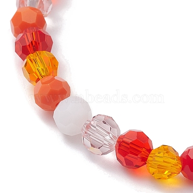 bracelets extensibles en perles rondes à facettes en verre(BJEW-JB10057-04)-4