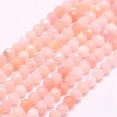 4mm Pink Round Pink Opal Beads