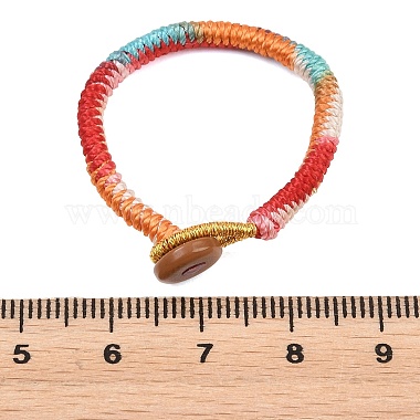 Handwoven Gradient Braided Polyester Cord Pendant Decorations(HJEW-F026-01B)-3