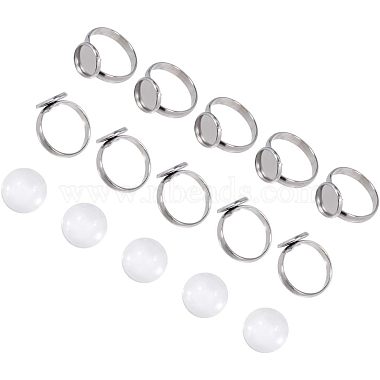 Clear Stainless Steel Finger Rings