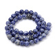 brins de perles de jaspe bleu brésil naturel(G-S259-36-10mm)-2