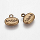 Oval with Word Amistad Tibetan Silver Antique Bronze Tone Especial Message Charms Pendants(X-MLF9220Y-NF)-2