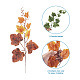 Crafans 30Pcs 6 Colors Artificial Plastic Maple Leaf(AJEW-CF0001-03)-4