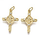 Brass Micro Pave Cubic Zirconia Pendants(ZIRC-T013-14G-NF)-1