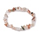 Bracelets extensibles en perles de quartz rutilé naturel pour femmes(BJEW-JB10046-14)-1